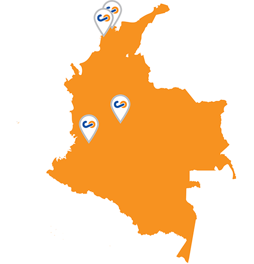 Country-map-Colombia-pins